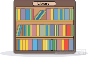 library bookcase clipart